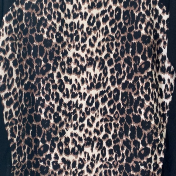 NOBO WOMENS Cheetah Print Black Baseball Top SIZE L - Picture 2 of 9